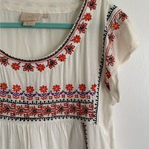 Embroidered White Top